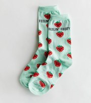 New Look Light Green Feelin Fruity Strawberry Socks